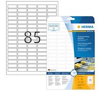 HERMA 8337 Etichette in pellicola resistente alle intemperie, 800 fogli, 37 x 13 mm, 85 per foglio A4, 68000 adesivi, autoadesive, stampabili, opache, bianche
