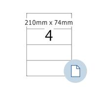 HERMA 8405 etichetta universale dataprint, 210 X 74,25 mm, colore: bianco