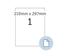 HERMA 8422 - Etichette universali, 500 fogli, 210 x 297 mm, 1 foglio A4, 500 pezzi, autoadesive, stampabili, opache, carta bianca