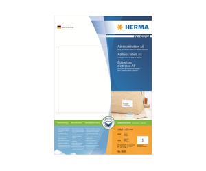 HERMA 8690 Bianco Carta Laser/Inkjet Opaco Permanente Rettangolo PREMIUM address