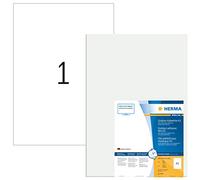 HERMA Etichette Impermeabili, 297 x 420 mm, Etichette Adesive A4 per Stampante, 1 Etichette per Foglio, Bianco