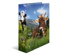 Herma A4 Cows 7 cm Wide Ring Binder with Animal Motif, Colourful Lever Arch File