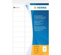 Herma Address Labels for Typewriters, Self-Adhesive Paper 67 x 30 mm