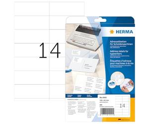 Herma Address labels on A4 sheets 105x42 280 pcs. squared corners