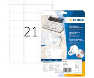 Herma address labels on A4 sheets 67x38 420 pcs. rounded corners