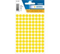 HERMA Adesivi a pois gialli, 540 etichette, Ø 8 mm, 108 etichette per foglio, etichette autoadesive rotonde colorate, puntini vuoti, adesivi circolari adesivi per codifica a colori calendario