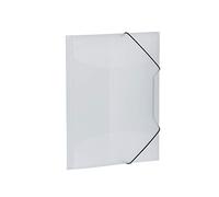 HERMA Cartellina portadocumenti formato A4, bianco traslucido, set da 3 pezzi, in plastica con elastico e alette interne per bambini, ragazzi e ragazze
