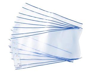 Herma - Copertina classica per libri, 190 x 380 mm, in plastica trasparente, bordo blu, lunghezza normale, 1 protezione per libri 10 pz 20 x 52 cm trasparente