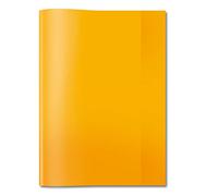 HERMA Copertina trasparente per quaderni, formato A4, in plastica resistente e lavabile, per scuola, confezione da 10, arancione, 19851