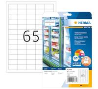 HERMA Self Adhesive Deep Freeze Labels, 65 Labels Per A4 Sheet, 1625 Labels For