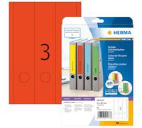 HERMA Etichette A4, 61 x 297 mm, Rosso, 60 Etichette Adesive Permanenti per Raccoglitori e Stampanti