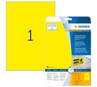 HERMA Etichette A4 Gialle Adesive, 210 x 297 mm, 25 Etichette per Foglio