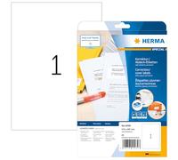 HERMA Etichette A4 Opache per Correzione, 210 x 297 mm, 25 Etichette per Foglio, Bianco