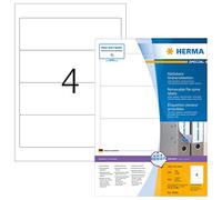 HERMA Self Adhesive Removable Lever Arch File Labels, 4 Labels Per A4 Sheet, 400