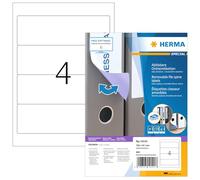 HERMA Self Adhesive Removable Lever Arch File Labels, 4 Labels Per A4 Sheet, 400