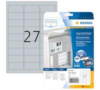 HERMA Etichette autoadesive per targhetta con nome, 27 etichette per foglio A4, 800 fogli, 63,5 x 29,6 mm, 21600 etichette, resistenti alle intemperie, per stampanti laser e a getto d'inchiostro