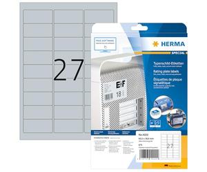 HERMA Etichette autoadesive per targhetta con nome, 27 etichette per foglio A4, 800 fogli, 63,5 x 29,6 mm, 21600 etichette, resistenti alle intemperie, per stampanti laser e a getto d'inchiostro