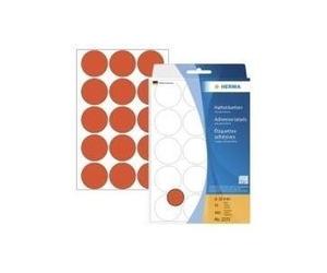 HERMA - Etichette di carta autoadesive rotonde - Rosso - 32 mm rotonde 480 etichetta(e) (32 fogli x 15) (2272) NEW