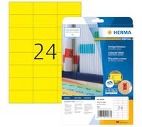 HERMA Etichette Gialle, 70 x 37 mm, 480 Etichette A4, Stampabili, Adesive, Staccabili