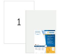 HERMA Etichette Impermeabili, 297 x 420 mm, Etichette Adesive A4 per Stampante, 1 Etichette per Foglio, Bianco