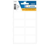 HERMA Etichette Multiuso, 8 Etichette per Foglio, 7 Fogli, 25 x 40 mm, 56 Etichette, autoadesive, per Ufficio, Cucina, casa, Colore Bianco