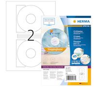 HERMA 4471 CD DVD Etiketten inkl. Zentrierhilfe blickdicht, 100 Blatt, Ø 116 mm,