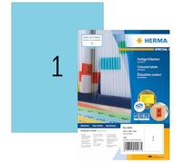 HERMA Etichette per Marcatura, 210 x 297 mm, Etichette Adesive A4 per Stampante, 1 Etichette per Foglio, Blu