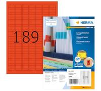 HERMA Etichette per Marcatura, 25,4 x 10 mm, Etichette Adesive A4 per Stampante, 189 Etichette per Foglio, Rosso