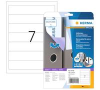 HERMA Etichette per Raccoglitori, 192 x 38 mm, Etichette Adesive A4 per Stampante, 7 Etichette per Foglio, Bianco
