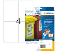 HERMA Etichette Universali, 105 x 148 mm, Etichette Adesive A4 per Stampante, 4 Etichette per Foglio, Bianco
