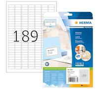 HERMA 4333 - Premium etichette A4, 25,4 x 10 mm, bianche, perennemente aderen