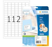 HERMA Self Adhesive Multi-Purpose Labels, 112 Labels Per A4 Sheet, 2800 Labels F