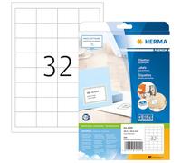HERMA Etichette Universali, 48,3 x 33,8 mm, Etichette Adesive A4 per Stampante, 32 Etichette per Foglio, Bianco