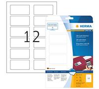 HERMA 9643 Self Adhesive QR Code Labels, 12 Labels per A4 Sheet, 25 Sheets, 80 x