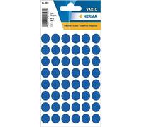 HERMA 1853 - Punti Adesivi, 5 Fogli, Diametro 13 mm, 48 per Foglio, 240 Adesivi, Puntini per marcatura per etichettatura, Puntini Rotondi Colorati, in Carta, Bianchi
