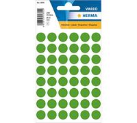 HERMA 1855 Punti adesivi, puntini adesivi, verde, 5 fogli, diametro 13 mm, 48 per foglio, 240 adesivi, puntini per marcatura per etichettatura, puntini rotondi colorati, in carta, bianchi