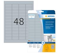 HERMA Extra-Strong Adhesive Silver Heavy Duty Weatherproof Foil Labels, 48 Label