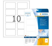 HERMA Flexible Self Adhesive Name Badge Labels, 10 Labels Per A4 Sheet, 100 Labe