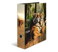 Herma Folder A4 Tiger, 7 cm Wide, Children's Ring Binder with Animal Motif, Colo