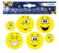 Herma High Quality Happy Face Reflector Sticker Reflected Light Up to 150 Meters