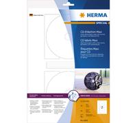 Herma High Quality Permanent Adhesion High-Gloss CD Labels Maxi A4 116mm