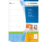 HERMA Etichette Universali, 97 x 42,3 mm, Etichette Adesive A4 per Stampante, 12 Etichette per Foglio, Bianco