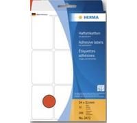 Herma High Quality Self-Adhesive Multipurpose Labels for Hand Lettering (Red)