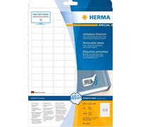 HERMA Etichette autoadesive staccabili A4 25,4 x 10 mm, 189 etichette/foglio, Bianco – 472
