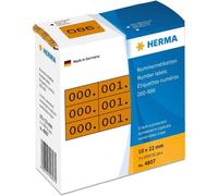 Herma Number labels triplicate numbers self-adhesive brown/black