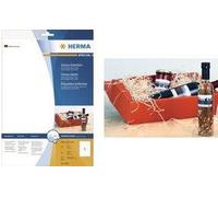 Herma Inkprint - Etichette autoadesive cupo - bianco - A4 (210 x 297 mm) - 10 pezzi. (10 fogli x 1) (8895) NEW