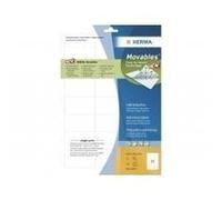 Herma Movables - autoadesivo - bianco - 635 x 381 mm 525 pezzi. (25 fogli x 21) Etichette NEW