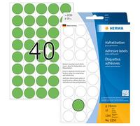 Herma Etichette multiuso 2255 bollini tondi Ø 19 mm carta opaca Verde 1280 pezzi