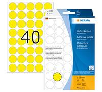 HERMA 2251 Multi-purpose labels/colour dots Ø 19 mm round yellow paper matt back