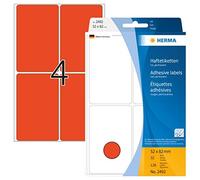 Herma Multi-purpose labels 52x82mm red 128 pcs. - NUOVO